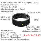 Smart Ring Notification Reminder Skin Temperature Monitor Touch NFC Health Tracker