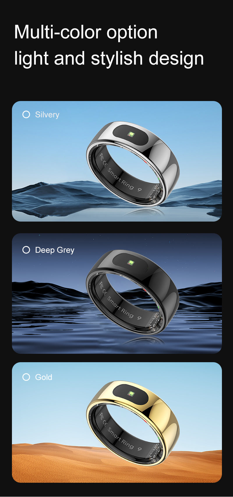 Gesture Sensing Health Tracker With Temperature Monitoring, Call and Message Alerts