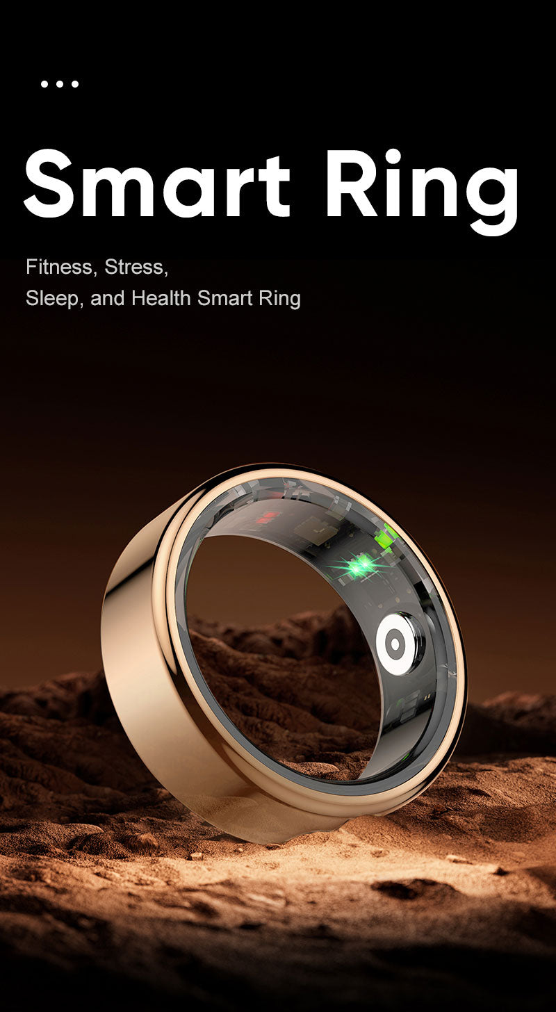 Smart Unisex Ring Fitness Tracker with Gesture Sensing