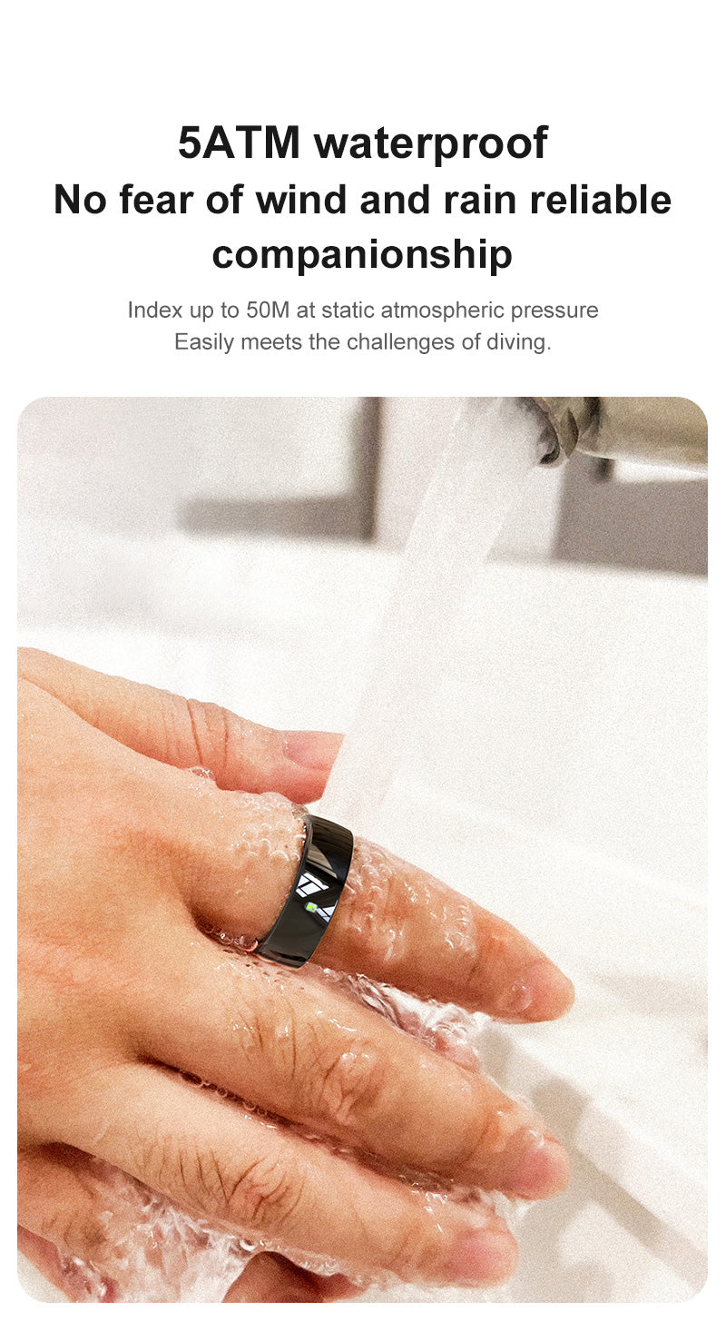 Smart Ring Notification Reminder Skin Temperature Monitor Touch NFC Health Tracker