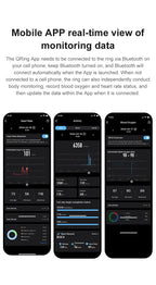 Smart Ring Notification Reminder Skin Temperature Monitor Touch NFC Health Tracker
