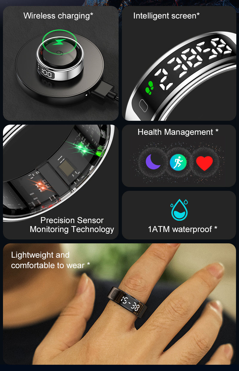 2026 Unisex Smart Ring with Smart Touchscreen Display