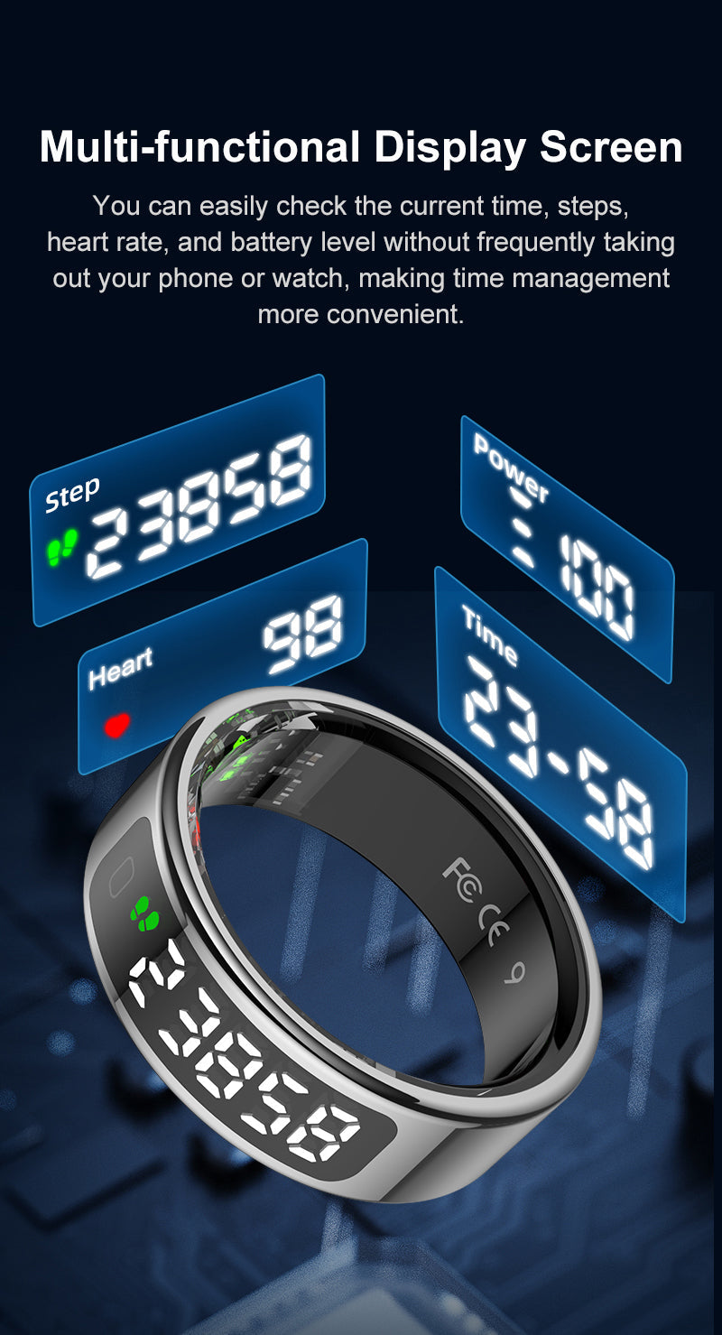 2026 Unisex Smart Ring with Smart Touchscreen Display