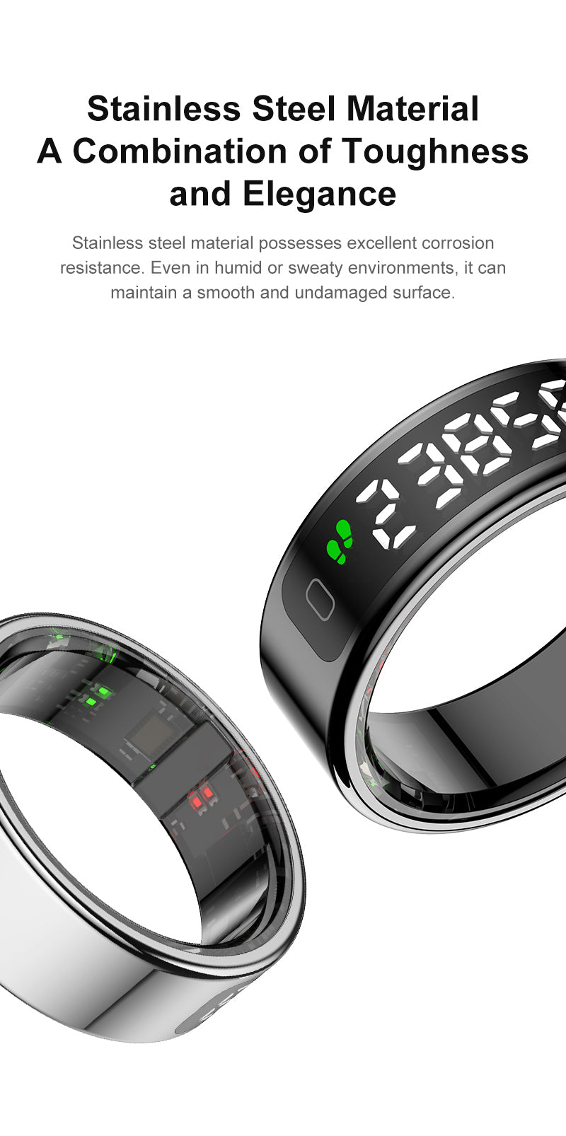 2026 Unisex Smart Ring with Smart Touchscreen Display