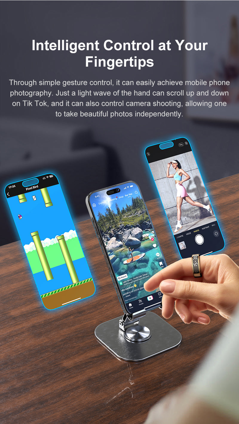 2026 Unisex Smart Ring with Smart Touchscreen Display