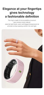 Smart Ring Notification Reminder Skin Temperature Monitor Touch NFC Health Tracker