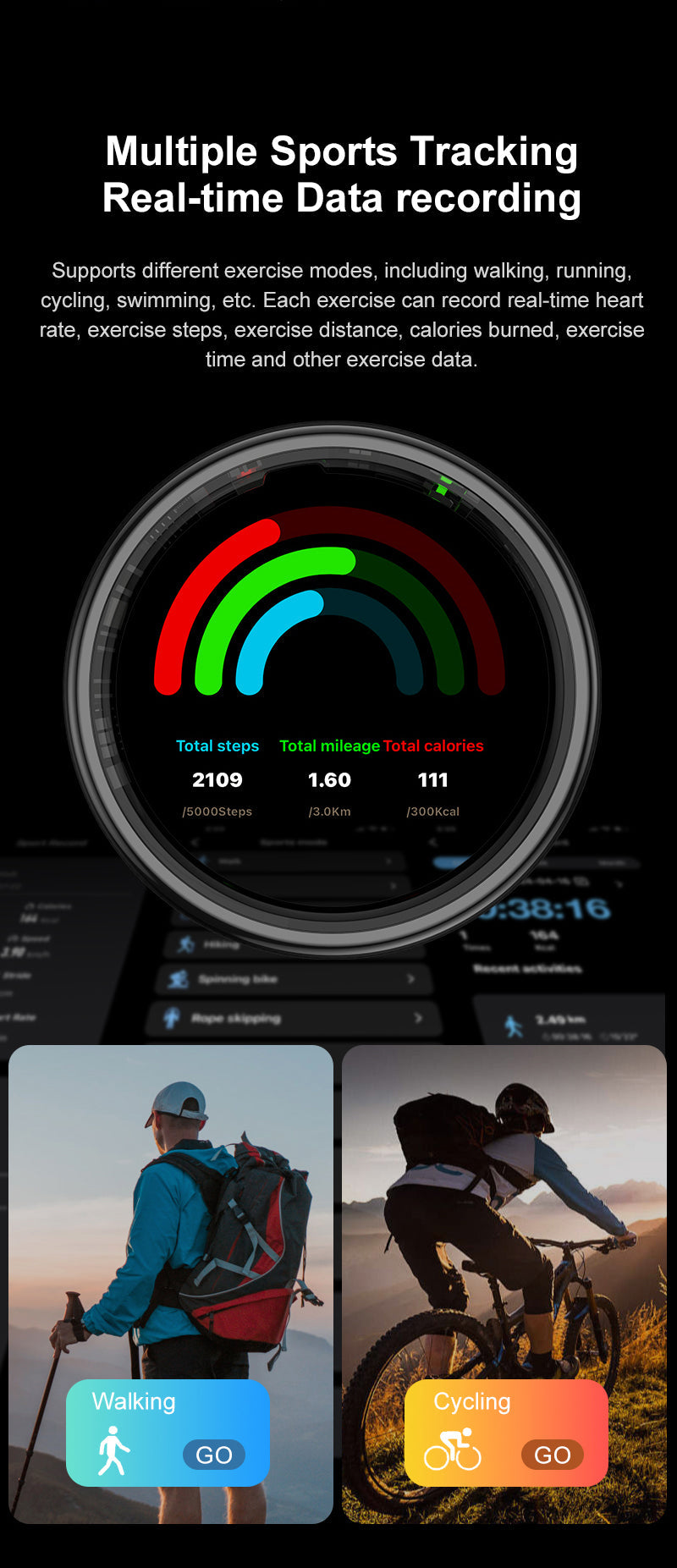 2026 Unisex Smart Ring with Smart Touchscreen Display