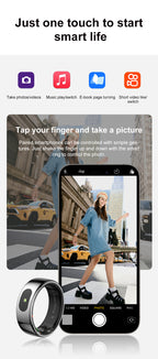 Gesture Sensing Health Tracker With Temperature Monitoring, Call and Message Alerts