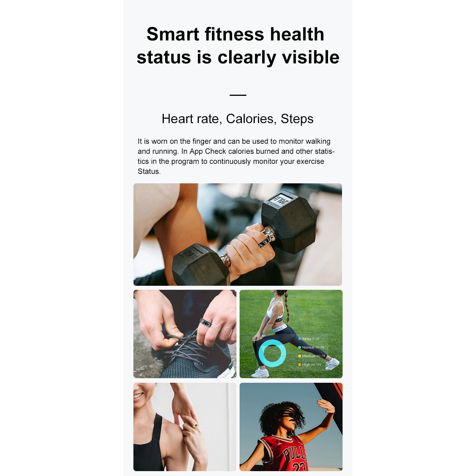 Gesture Sensing Health Tracker With Temperature Monitoring, Call and Message Alerts